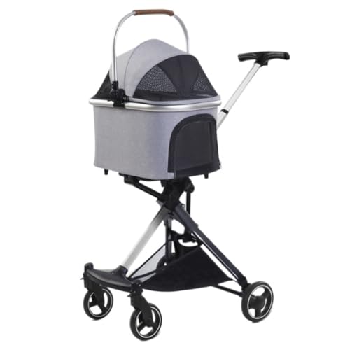 Hunde Kinderwagen Einziehbarer, luxuriöser, Faltbarer Hunde-Kinderwagen for kleine und mittelgroße Hunde. Haustier-Kinderwagen for Katzen und Hunde Katzen Kinderwagen(M) von FYSXCXS