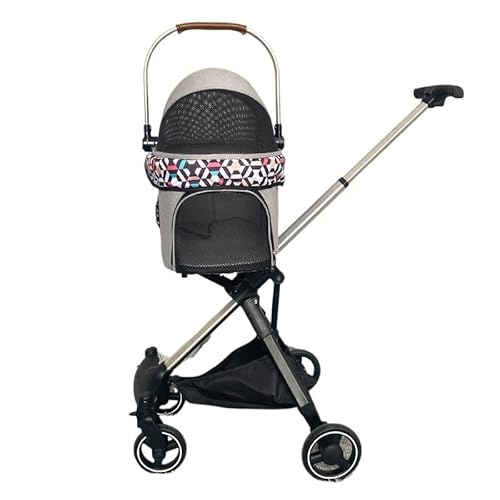 Hunde Kinderwagen Einziehbarer, luxuriöser, Faltbarer Hunde-Kinderwagen for kleine und mittelgroße Hunde. Haustier-Kinderwagen for Katzen und Hunde Katzen Kinderwagen(Q) von FYSXCXS