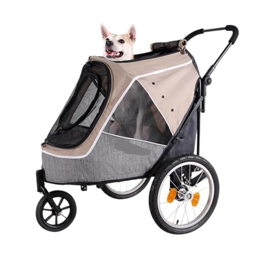 Hunde Kinderwagen Großer Hunde-Haustier-Kinderwagen, Golden Retriever, Faltbares Fahrrad, Multifunktionaler Hunde-Kinderwagen, Leichter Trolley Katzen Kinderwagen(N) von FYSXCXS