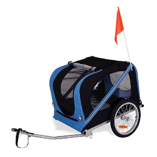 Hunde Kinderwagen Haustier-Kinderwagen, Fahrrad-Kinderwagen, Rahmen, zusammenklappbarer Haustier-Kinderwagen, Outdoor-Reiten, Haustier-Kinderwagen, Reise-Haustier-Kinderwagen Katzen Kinderwagen(Blue) von FYSXCXS