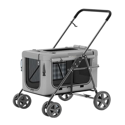 Hunde Kinderwagen Haustier Kinderwagen Tragbare Falten Abnehmbare Kinderwagen Kleine Hund Und Katze Reise Warenkorb Outdoor Haustier Kinderwagen Katzen Kinderwagen(G) von FYSXCXS