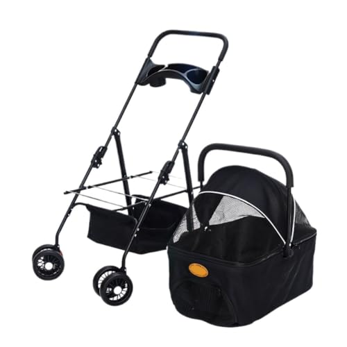 Hunde Kinderwagen Haustier-Kinderwagen for kleine Hunde, Kleiner Kinderwagen, Hundewagen, Kleiner, Leichter, Faltbarer Hundewagen Katzen Kinderwagen(H) von FYSXCXS