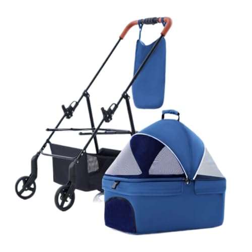 Hunde Kinderwagen Haustier-Kinderwagen for mittelgroße und große Hunde, Faltbarer Outdoor-Kinderwagen for ältere Hunde, behindertengerechter Hilfswagen Katzen Kinderwagen(J) von FYSXCXS