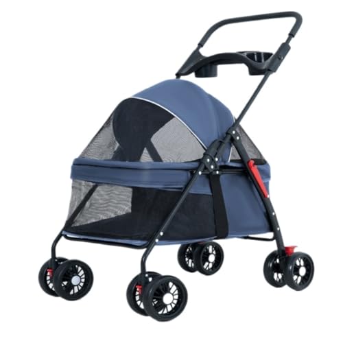 Hunde Kinderwagen Haustier-Kinderwagen for mittelgroße und große Hunde, Faltbarer Outdoor-Kinderwagen for ältere Hunde, behindertengerechter Hilfswagen Katzen Kinderwagen(M) von FYSXCXS