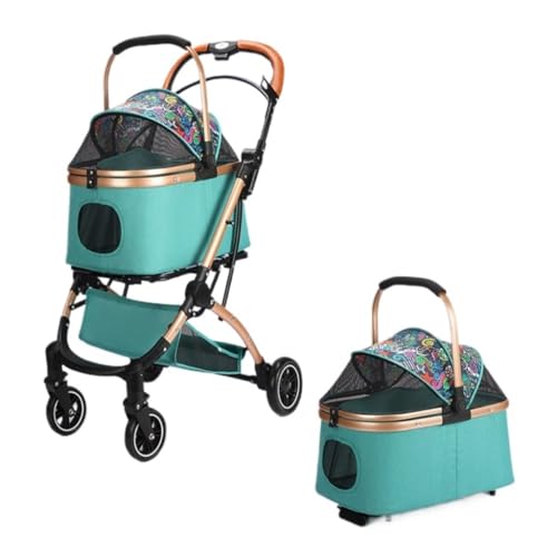 Hunde Kinderwagen Haustier-Wagen, Katzen- Und Hunde-Kinderwagen, Hunde- Und Katzen-Kinderwagen, Kleiner Ausflug, Leichter, Zusammenklappbarer Haustier-Kinderwagen For Den Außenbereich Katzen Kinderwag von FYSXCXS