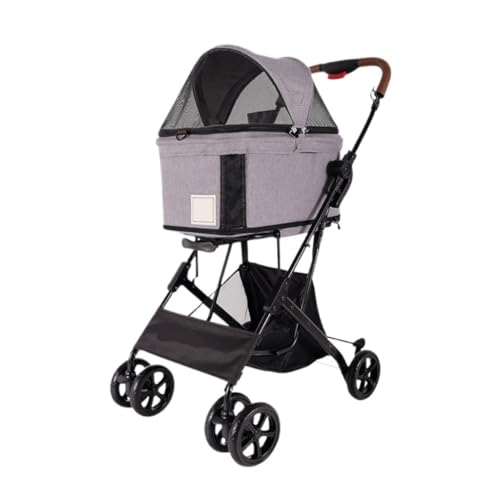 Hunde Kinderwagen Outdoor-Haustier-Kinderwagen, Hunde-Kinderwagen, Multifunktionaler, Leichter Katzen- Und Hunde-Kinderwagen, Kann Über Dem Körper Getragen Werden Katzen Kinderwagen(G) von FYSXCXS