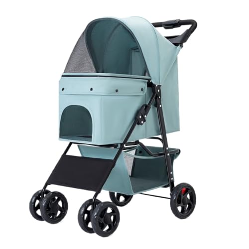 Hunde Kinderwagen Tragbarer, Leichter, Faltbarer Kinderwagen for Katzen Und Hunde, Haustier-Kinderwagen for Kleine Und Mittelgroße Hunde Katzen Kinderwagen(A) von FYSXCXS