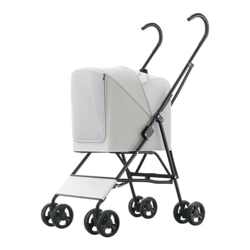 Hunde Kinderwagen Zusammenklappbarer Haustier-Kinderwagen for Gassigehen Mit Hunden Und Katzen Beim Ausgehen, Kleiner Haustier-Kinderwagen, All-in-One, Schnelles Sammeln Katzen Kinderwagen(G) von FYSXCXS