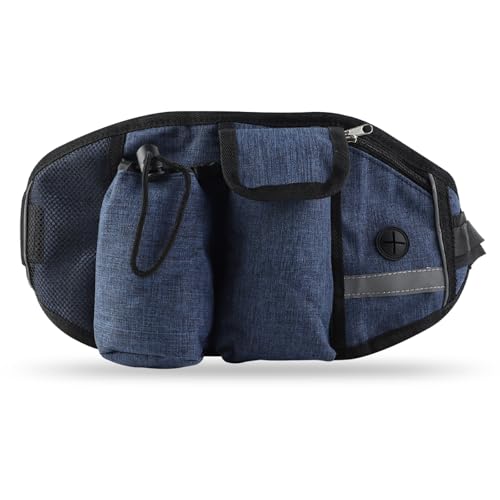 FYting Leckerlitasche für Hunde,Futterbeutel Hundetraining,4-In-1 Multifunktionale Hundetasche Aus Oxford-Stoff Mit Reflektierenden Streifen, wasserdichte, Zum Spazierengehen, Training(Blau) von FYting