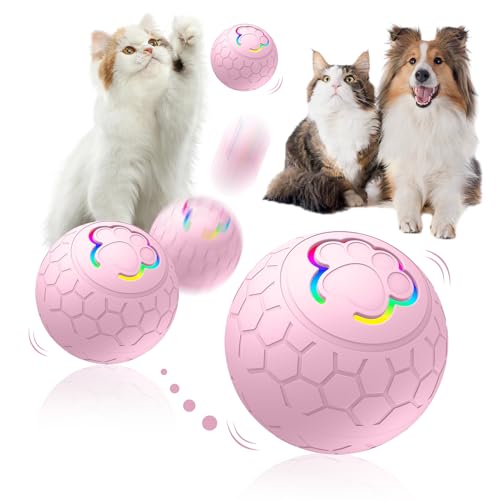 Hundespielzeug Intelligenz, Interaktives Hunde Ball Spielzeug, Hundeball, Ball Hund, Hundebälle, Strapazierfähiger Automatisch Rollender Ball für Welpen/Kleine/Mittlere Hunde, USB Wiederaufladba (C) von FZQBEY