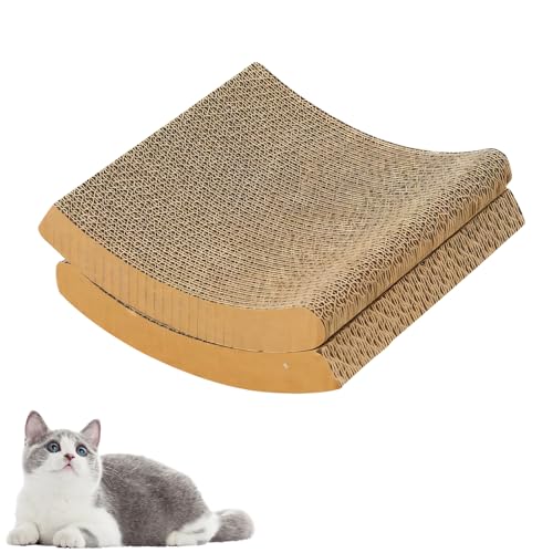 Kratzbrett Katzen, Ovale Kratzpappe für Katzen, Kratzschutz Sofa Katze, Widerstandsfähig Katzenkratzbrett, Kratzmatte Katze Spielzeug Kratzmöbel Wellpappe, Kratzbretter Katze für Wand und Ecke (C) von FZQBEY