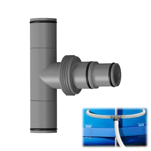 T-Stück Pool Schlauchverbinder Ø38mm, 3 Wege Poolschlauch Verbinder, Pool zubehör Poolschlauch Adapter Intex Bestway Coleman, Pool Schlauchverbinder Verlängerung, Anschlussset Poolschläuche (A) von FZQBEY