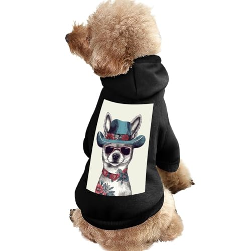 Hundepullover, warme Hunde- und Katzenbekleidung, Winter-Hundemantel mit Kapuze, weiche Haustierkleidung, XS-2XL, kaltes Wetter, Chihuahua, Hundejacke für kleine, mittelgroße Hunde und Katzen von FZQVSGW