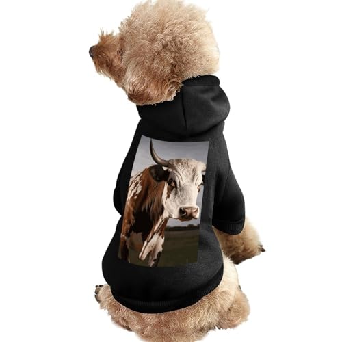 Hundepullover, warme Hunde- und Katzenbekleidung, Winter-Hundemantel mit Kapuze, weiche Haustierkleidung, XS-2XL, kaltes Wetter, Kuhhundejacke für kleine, mittelgroße Hunde und Katzen von FZQVSGW