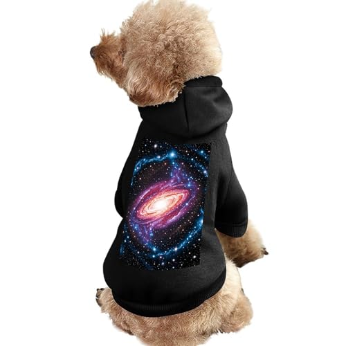 Hundepullover, warme Hunde- und Katzenbekleidung, Winter-Hundemantel mit Kapuze, weiche Haustierkleidung, XS-2XL, kaltes Wetter, Sternbild, Sternhaufen Galaxien, Hundejacke für kleine, mittelgroße von FZQVSGW