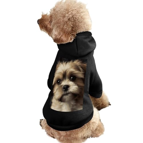 Warmer Hundepullover für Hunde und Katzen, Winter-Hundemantel mit Kapuze, weiche Haustierkleidung, Größe XS-2XL, für kleine und mittelgroße Hunde und Katzen von FZQVSGW