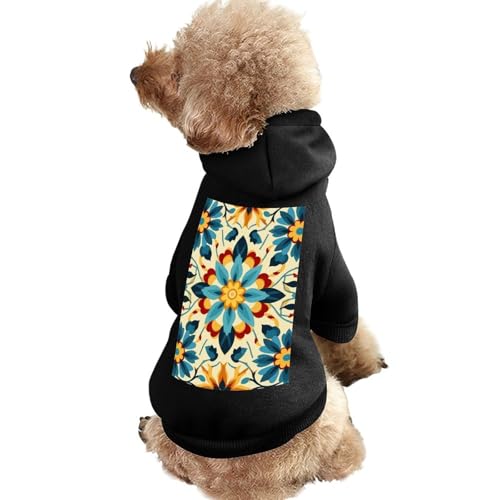 Warmer Hundepullover für Hunde und Katzen, Winter-Hundemantel mit Kapuze, weiche Haustierkleidung, Größe XS-XXL, für kaltes Wetter, bunt, arabisch, bearbeitbare Datei, gelbe Hundejacke für kleine, von FZQVSGW