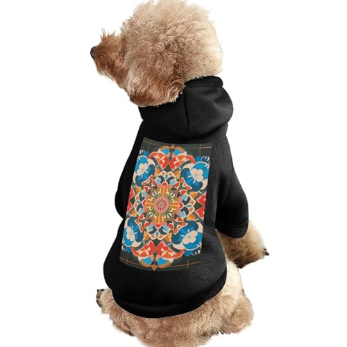 Warmer Hundepullover für Hunde und Katzen, Winter-Hundemantel mit Kapuze, weiche Haustierkleidung, Größe XS-XXL, für kaltes Wetter, dekorative Kunst-Hundejacke für kleine, mittelgroße Hunde und Katzen von FZQVSGW