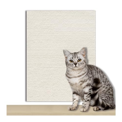 200cmX40cm Selbstklebend Kratzmatte Katze, Kratzschutz Sofa Katze, DIY Kratzbretter Katze kratzwand für Katzen Möbel Kratzteppich Couch-Schutz (Beige, 200 * 40cm) von FaAmour