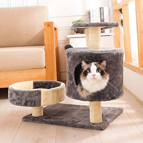 Katzen für Erwachsene, großer großer Katzenturm, Katzenturm für den Innenbereich mit Sisal-Kratzbrett, mehrstöckige Katzenwohnung mit Sprungplattform und Fallball von FaLkiN