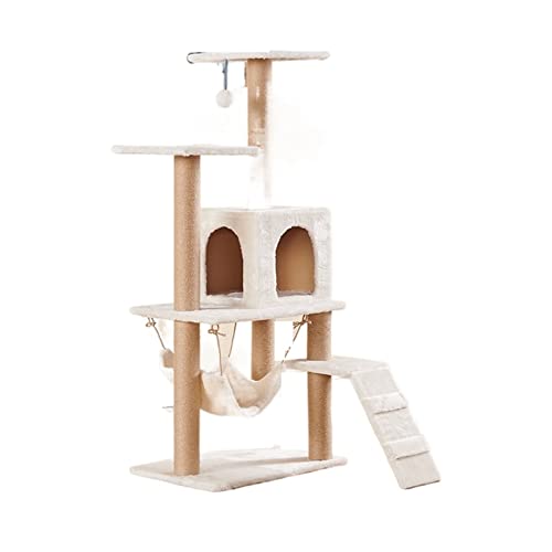 Mehrschichtiges Katzen-Klettergerüst, Holzturm, Sisal-Kratzbaum für Haustierkatzen, Luxus-Katzenwohnung, Wohnmöbel, Katzenspielzeug von FaLkiN