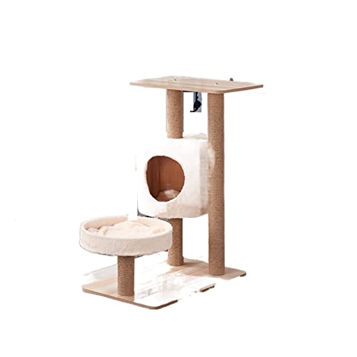 Pet Tower Condo Holzkratzer mit Kratzbaum für Katzen, Kletterbaumspielzeug, schützt Möbelnest von FaLkiN