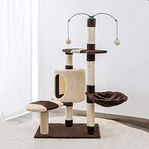 Spieltürme für Katzen, Katzenklettergerüst, fischförmiges Brett, Katzenklettergerüst, Katzennest, Katzenbaum, eine Katzenvilla, Sisal-Katzenklettergerüst, Greifpfostenbäume für Katzen (einfarbig von FaLkiN