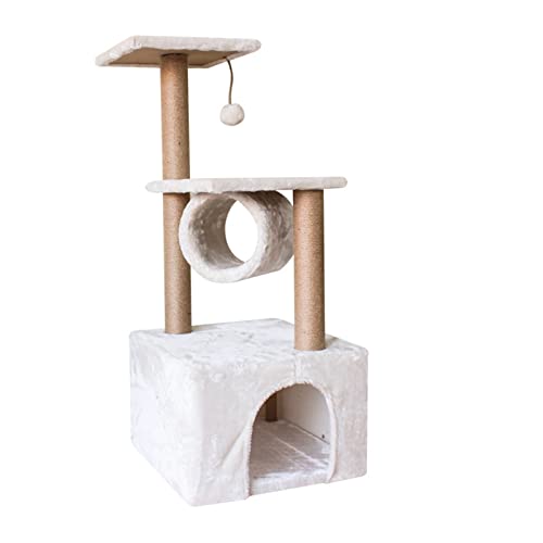 Turm Eigentumswohnung Kätzchen Katze Scratcher Wohnmöbel Haustier Katze Haus Möbel Plüsch Tuch Hängematte Katze Spielzeug Mit Baumeln Ball von FaLkiN