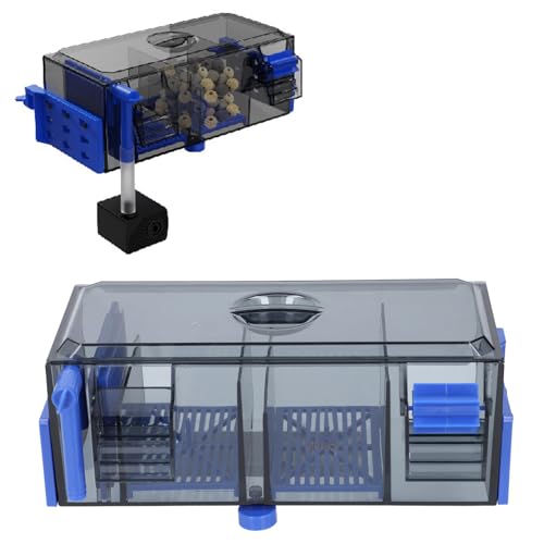 Fabater Aquarium-Power-Filter, Hängender Aquarium-Filter, Power-Wasserfall-Filtrationssystem, Einstellbarer Wasserfluss für Kleine Aquarien, Schildkröten-Aquarium von Fabater