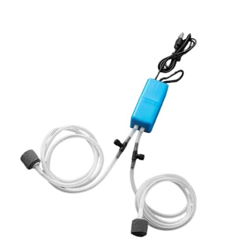 Fabater Aquarium-Sauerstoffpumpe, ABS-USB-Fisch-Sauerstoffpumpe, Tragbar Zum Angeln für zu Hause (Blue) von Fabater