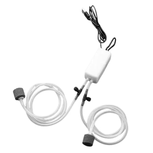 Aquarium-Sauerstoffpumpe, ABS-USB-Fisch-Sauerstoffpumpe, Tragbar Zum Angeln für zu Hause (White) von Fabater