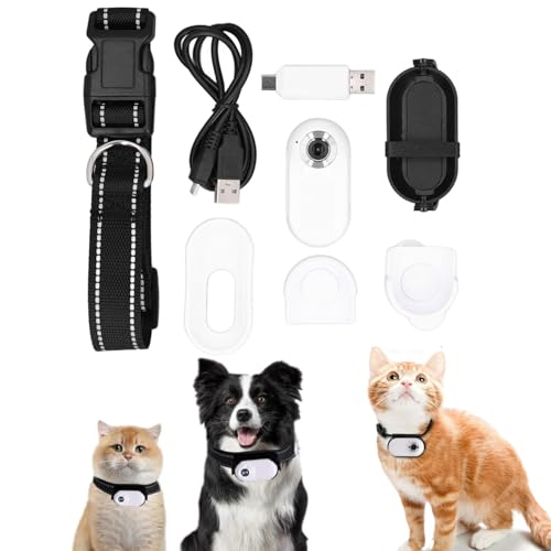 Fabater HD 1080P Katzenkamerahalsband, Haustierhalsbandkamera, 170° Weitwinkel-Hunde-Actionkamera für Videoaufzeichnung, Körperkamera für Sport, Outdoor, Indoor, Hunde, Katzen von Fabater