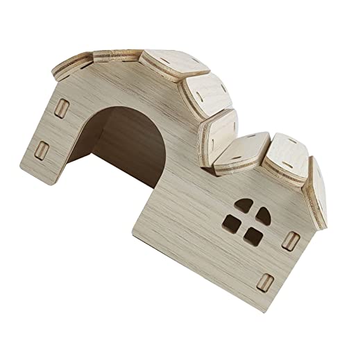 Fabater Hamster-Kletterhaus, Sicheres Versteck, Bissfestes Holzhaus-Spielzeug, Poliert für Hamster-Zubehör (Doppel-Schlafnest, S, 15 x 10 x 5 cm / 5,9 x 3,9 x) von Fabater