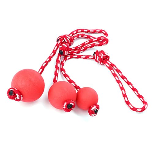 Fabater Hundeball-Seilspielzeug, Interaktiver, Bissfester Haustier-Hunde-Schleppball, Interessant, Geruchlos, für Outdoor-Training (6,5 cm) von Fabater