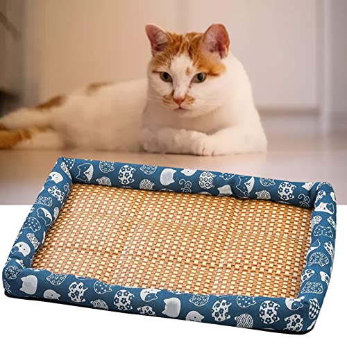 Fabater Katzenbett, Haustier-Sommermatte, Gewebt, Atmungsaktiv, für Heißes Wetter (Blue 60 x 45 cm (empfohlen 10 kg)) von Fabater