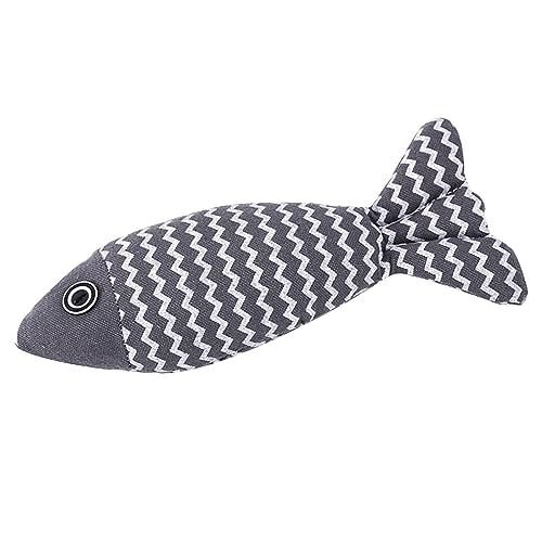 Fabater Katzenspielzeug in Fischform, Katzenminze-Fisch-Kauspielzeug, Interaktiv und Sicher, Feine Verarbeitung, für Kätzchen (Gray) von Fabater