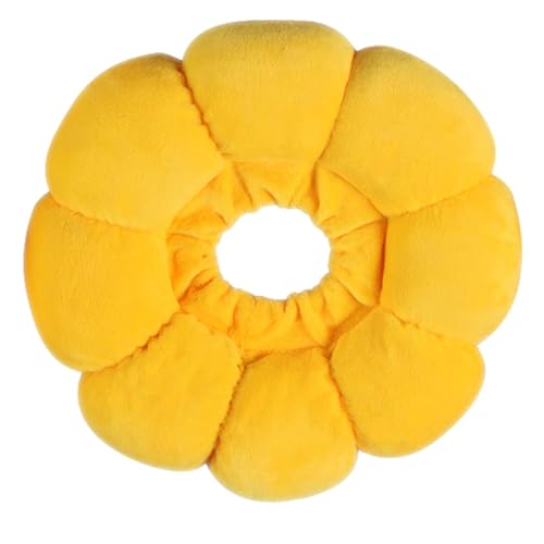 Fabater Weiches Katzenhalsband, Sonnenblumenform, Leichtes Katzenchirurgie-Kegelhalsband, Schützendes Anti-Lecken für Haustiere (Sonnenblumengelb S (4,4–8,8 lb)) von Fabater