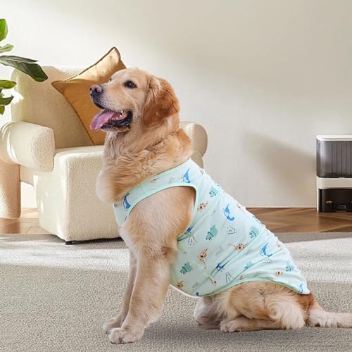 Hunde-Tanktops, Einfach zu Tragende ärmellose Haustier-Tanktops, süß, Modisch, Dünn, für Große Hunde (7XL) von Fabater