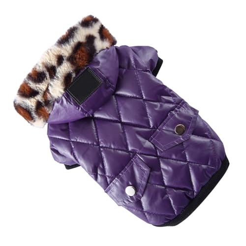 Hundemantel für Kaltes Wetter, Leicht zu Reinigen, Equisite-Nähen, Einfaches Anziehen, Warme, Leichte, Weiche, Dicke Hundejacke, Bequem für den Winter (Purple XXL) von Fabater