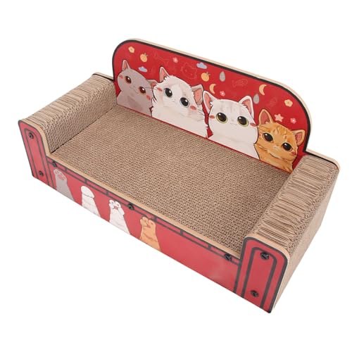 Katzenkratzsofa, Bequemes Katzenkratzsofa, Verbundplatte, Abnehmbares, Langlebiges Wellpapier Zum Kratzen (M 6,5x8cm) von Fabater