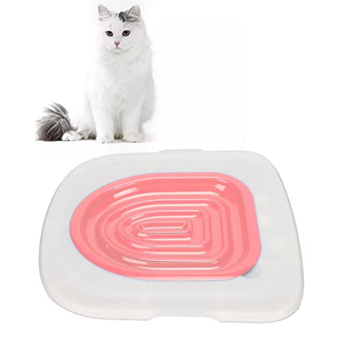 Katzentoiletten-Trainingsset, Kitten-Toiletten-Katzen-Trainingssystem, Katzentopf, Katzentoilette Matte, Kitty Urinalsitz, Katze Beibringen, die Toilette zu Benutzen (Rosa) von Fabater