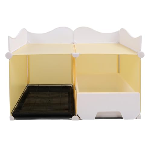 Kitty Potty Pan Drawer, Praktische und Stilvolle Geschlossene Katzentoiletten für zu Hause (Yellow) von Fabater