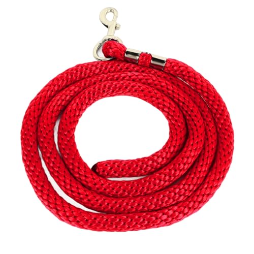 Pferde-Trainingsseil, Weich, Dick, Hochfest, Pferde-Ausfallseil, 2 M, mit Druckknopf für das Training (Rot 0,3 x 0,1 mm) von Fabater