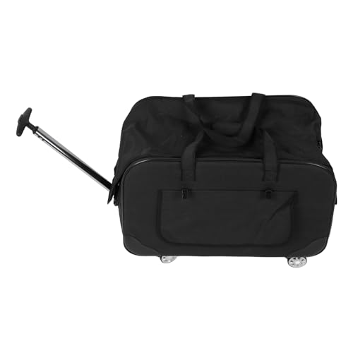 Rollende Transportbox für Haustiere, Handtasche mit Teilbaren, Stoßdämpfenden Rädern, Geräumige Reisetasche für Haustiere Unter 35 Pfund (Black) von Fabater