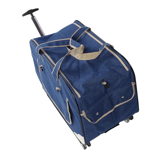 Rollende Transportbox für Haustiere, Handtasche mit Teilbaren, Stoßdämpfenden Rädern, Geräumige Reisetasche für Haustiere Unter 35 Pfund (BLUE) von Fabater