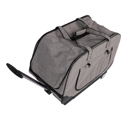 Rollende Transportbox für Haustiere, Handtasche mit Teilbaren, Stoßdämpfenden Rädern, Geräumige Reisetasche für Haustiere Unter 35 Pfund (GRAY) von Fabater