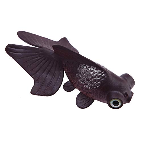 Tuwei Sicherer Kleiner Fisch aus Silikon, Aquarium-Dekoration, Realistisch für Aquarium für Aquarium (Nr. 6 Brauner Goldfisch) von Fabater
