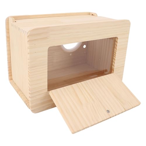 Vogel Nist Box, Visuelles Holz Vogelhaus Im Freien, Sichtstandsdurchbringungsschachtel Nist Bird Nest House, Käfigzubehör für Finch Lovebirds Cockatiel Budgie Conure Papagei von Fabater