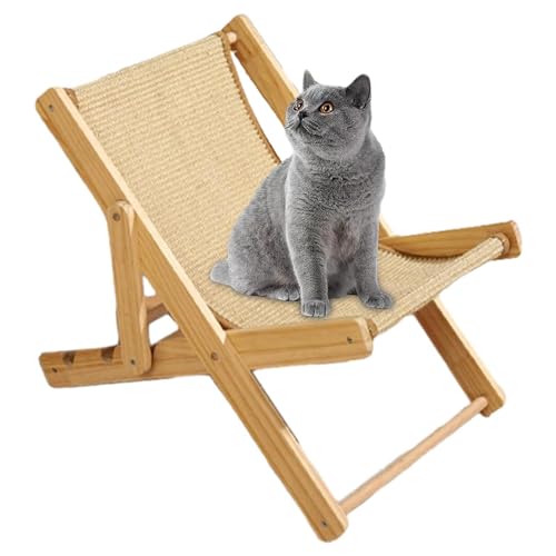 Fabixoin Katzen-Sisal-Stuhl, Katzen-Hochbett, Katzenstuhl-Lounge, Großes Bodenstehendes Katzen-Liege, Katzen-Liege, Erhöhtes Lager 10 Kg, Katzen-Hängemattenbett, Haustierbett Für Hasen, Kleine Tiere von Fabixoin