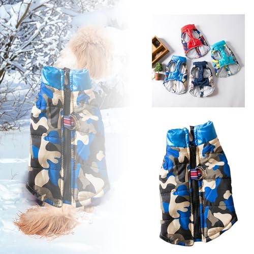 Factorys Haustier-Hundekleidung - Winterkleidung Verdickte warme Hundekleidung Kann abgeschleppt Werden Weste Haustierkostüme Winter-Reißverschlussjacke Haustierkostüme (B, M) von Factorys